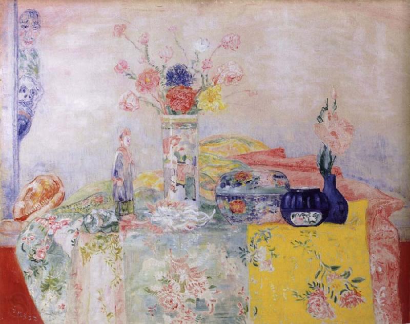 James Ensor Still life with Chinoiseries Norge oil painting art